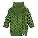 Nine Minow Boys Girls Turtleneck Sweaters Soft Warm Children's Sweater (4-5 Years, Green)