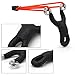 Hunting Slingshots, Stainless Steel Slingshots Classic Catapult Slingshot with 2Pcs Quality Rubber Bands for Adult Fishing, Hunting, Fawling and Slingshot Games (Black)