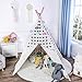 Asweets Kids Teepee Tent, Children Play Tent, Indoor Outdoor Cotton Play Tent for Girls & Boys Kids (Grey Heart Tent)