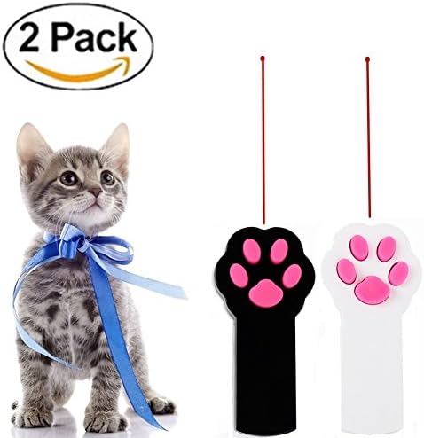 Track Interactive Cat Toy Chase Red Dot Light Toy For Pet Lazer Toy 2 pack