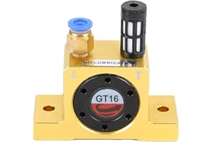 ANGELLOONG GT16 Pneumatic Air Turbine Vibrator Pneumatic Air Rotary Vibrator G 1/4" Industrial Vibrators Golden GT-16