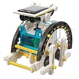 Ecango Green Energy 14 in 1 Assembly Rechargeable Solar Power Car Robot Kit Toy