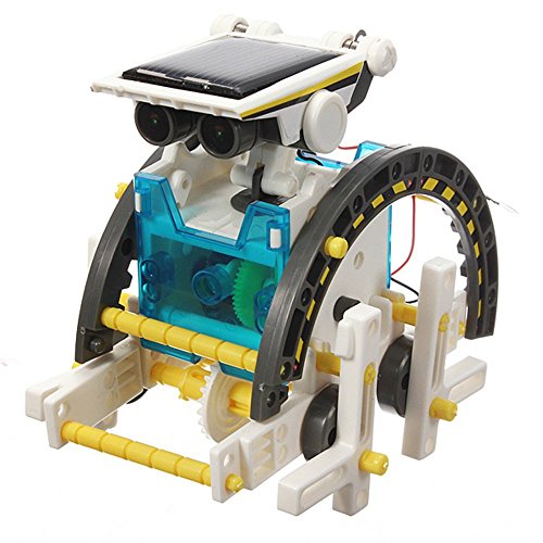 Ecango Green Energy 14 in 1 Assembly Rechargeable Solar Power Car Robot Kit Toy