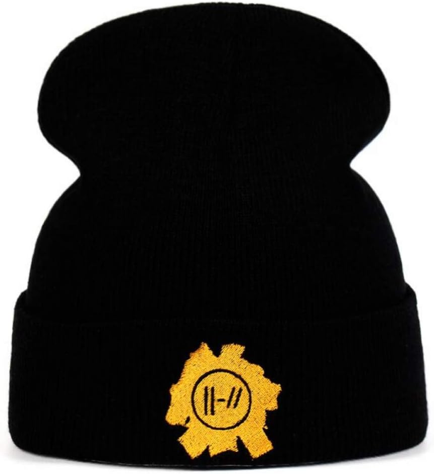 BJSGZJ Knitted Hat Women Rock Band Twenty One Pilots Beanie Cap Embroidery Cosplay Costume Accessories Knitted Hat Costume Accessory Gifts Warm Winter