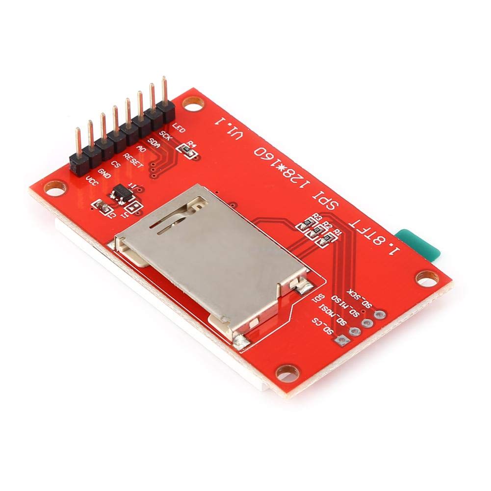 Keenso 1.8" SPI TFT LCD Serial Port Display Module 3.3V 5.5V 128×160 ST7735 51/AVR/STM32/ARM 8/16 bit LCD Display