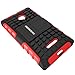 Lumia 435 Case, Pasonomi® Heavy Duty Hybrid Armor Case Cover with Soft Inner Skin and Kickstand For Microsoft Nokia Lumia 435 (Armor Series Red)