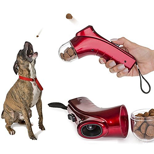 Coolrunner Pet Treat Launcher Training dog food catapult auto pets food thrower puppy Snacks Feeder