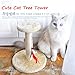 MXiiXM Cat Tree Tower, cat Climbing Frame Furniture Scratching Post for Kitty Climber House Cat Play Tower Activity Centre for Playing Relax and Sleep (6.30 X 10.24 X 11.81 inch, Beige)