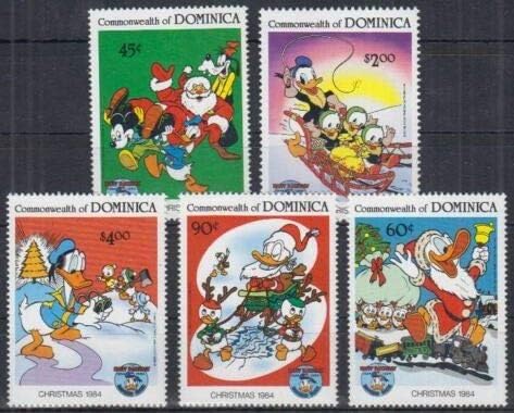 Amazon ドナルドダック誕生50年 ドミニカ1984年クリスマス5種完 ディズニー 通販