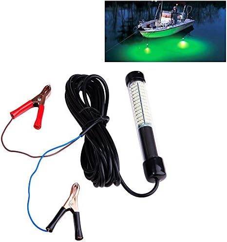 AOTOSOLO 12V 900 Lumens 180 LEDs Submersible Green Light with 16ft Cord, Attract Lure Bait Night Fishing Finder, Deep Drop Fish Squid Light (Green)