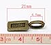 Housweety 50 Bronze Tone Tag Glue on Bail 21x7mm