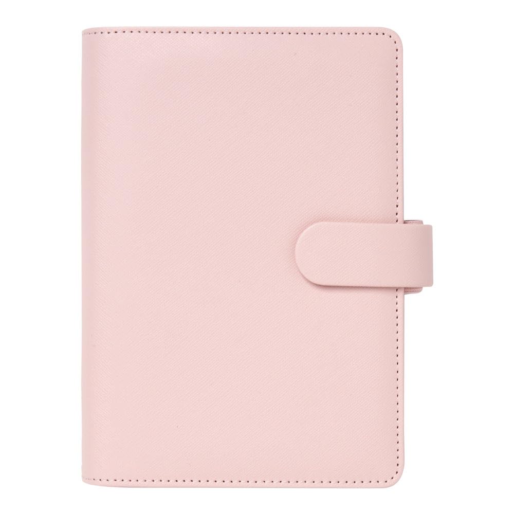 Photo 1 of **BOTTON MISSING TO FULLY CLOSE THE ORGANIZER** Filofax Saffiano Organizer, Personal Size, Blush - Cross-Grain, Leather-Look, Six Rings, Week-to-View Calendar Diary, Multilingual, 2025 (C022698-25)