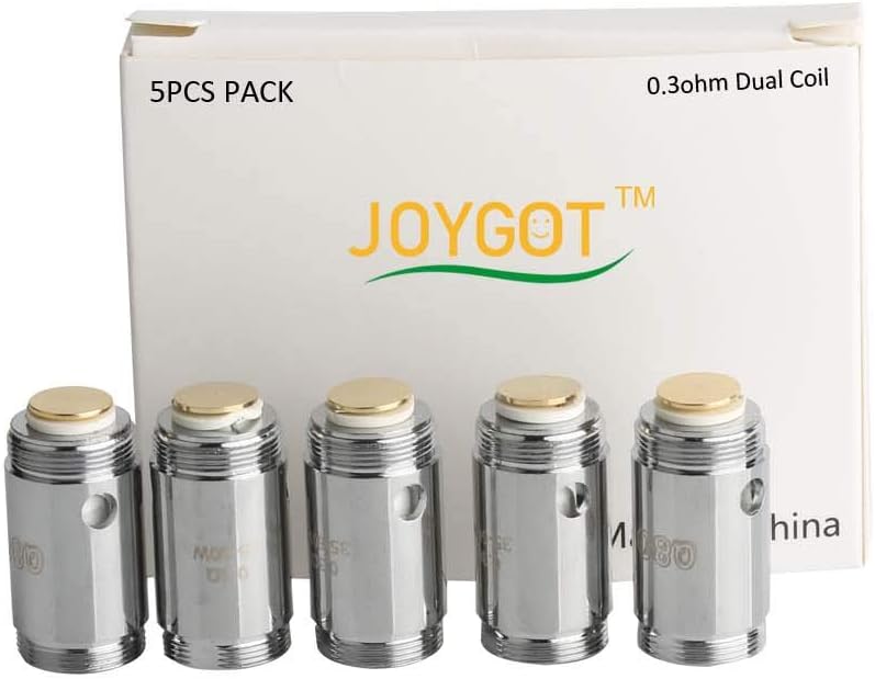 5 PCS Original Replacement Atomizer Coil, Sub 0.30ohm, Kanthal Heating Wire and Organic Cotton Core, for Vape Tank of JOYGOT Q80 Vape Box Mod kit, No Nicotine.