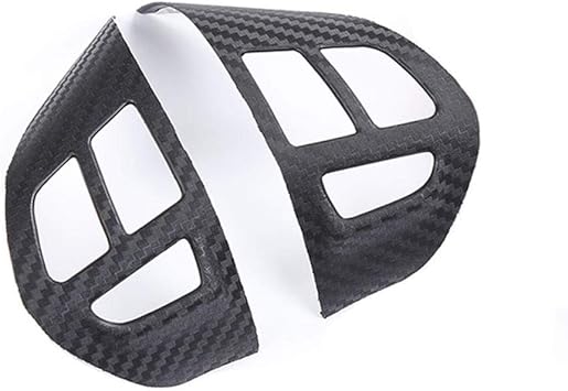 Amazon Co Jp Mioahd 車の改造ウォーターマークストライプカーボンファイバールックステアリングホイールボタンスイッチパッチステッカー 車のデカレーションアクセサリー ランサーex用 Automotive