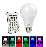 LED RGB Remote Light Bulb - Sendida A19 12W E26 E27 LED Mood Light Color Changing Lamp, Dimmable with 2.4G RF Wireless Remote Control Décor Colors Lighting Bulb