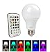 Sendida LED Light Color Changing - 12W LED RGB Lamp Bulb, Dimmable with Wireless Remote Control, Adjustable Colors and Brightness with E26 Base