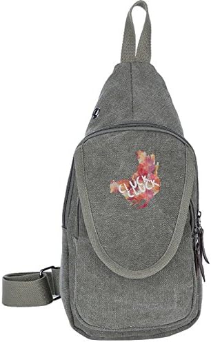 Cluck Canvas Sling BackPack Outdoor Sports Chest Bag Sling Backpack Lightweight With Charging Port For Men Women Boys Girls