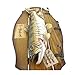 16-inch Wood Decorative Big Fish Welcome Sign Hanging Plaque with 3 Hooks,for Garden and Wall Decor