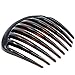 Camila Paris CP2431 French Hair Side Comb Small Rounded Tortoise Shell, French Twist Hair Combs, Strong Hold Hair Clips for Women Bun Chignon, No Slip Styling Girls Hair Accessories Made in France