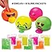 ChefSlime Emoji Slime Spitting Putty Squeezer | Soft & Squishy Stress Relief Party Favor | Trick Toy - Pack of 4 Emoji Slimes for Kids and Adults