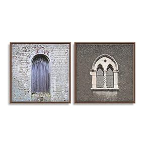 Framed Canvas Wall Art for Living Room, Bedroom Window Theme Canvas Prints for Home Decoration Ready to Hang - 16"x16"x2 Panels