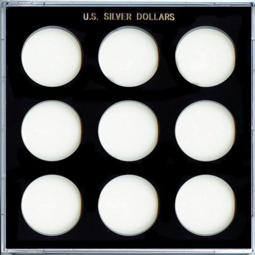 Capital Plastic 6.5" x 6.5" Galaxy 9 Coin Holder U.S. Silver Dollars - Without Dates - Black