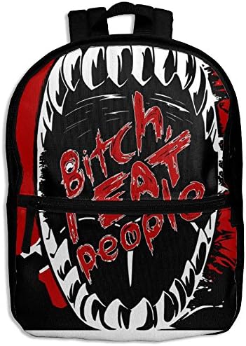 Bitch I Eat All People Girls Women School Backpack Portable Shoulders Bags