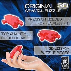 BePuzzled Original 3D Crystal Jigsaw Puzzle - Red