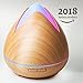 Essential Oil Diffuser, 2018 Newest Version, Ultrasonic 400ml Aroma Diffuser, Adjustable Mist Mode, Waterless Auto Shut-off, 7 Color Changing LED Lights. For Home, Office, Yoga (light wood)