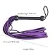 MAYS MSsmart (TM) Soft Genuine Suede Leather Floggers and Whips with Braided Handle Flogger Purple for Horse Riding