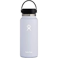 Hydro Flask Wide Mouth Water Bottle - Stainless Steel, Reusable, Vacuum Insulated - with Leak Proof Flex Cap