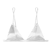 Women's Silk Satin Triangle Wire Free Bra, Sexy