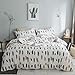 VM VOUGEMARKET Feather Duvet Cover Set Queen,3 Pieces Lightweight Colorful Cotton Bedding Set with Zipper Closure White Comforter Cover for Girls-Full/Queen,Feather
