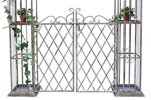 DanDiBo Rosenbogen mit Tor Pforte Metall 275x170 cm Rundbogen Torbogen Pergola 110241 Schmiedeeisen Rankhilfe Gartentor – Bild 3