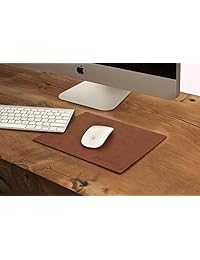 parte superior nominal   Modeska 10.3"x8.3" piel   alfombrilla de mouse para Gaming y Executive Mousepad, Marrón