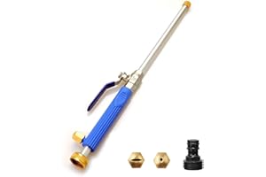 AOK GARDEN High Pressure Power Washer Spray Nozzle, 18in Garden Hose Wand for Car Window Pet Washing and Plant Watering, Blue