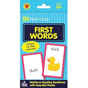 Carson Dellosa - First Words Flash Cards - 54 Cards for Phonics, Sight Words, Letter Recognition, Early Development for Preschool Toddler Ages 4+ Carson Dellosa - First Words Flash Cards - 54 Cards for Phonics, Sight Words, Letter Recognition, Early Development for Preschool Toddler Ages 4+