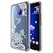 HTC U11 Life Case, (Not Fit HTC U11), Skmy Shockproof Hard PC+ TPU Bumper Case Scratch-Resistant Cover for HTC U11 Life (Lace Flower)