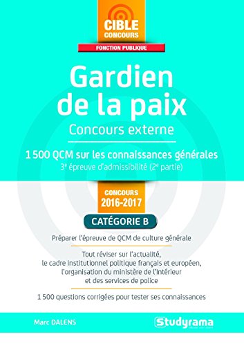 Gardien de la Paix concours externe
