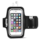 iPhone 6 Armband,Easylife Water Resistant Sport Gym Running Armband With Built-in Screen Protector +Key Holder for iPhone 7/6/6s,Galaxy S3/S4,iPhone 5/5s/5c (4.7-Inch)-Black