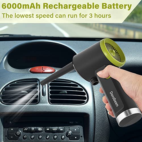 DOROBEEN Compressed Air Duster, Cordless Handheld Air Blower, Stepless