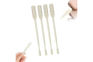AOEMSMEISN 2-in-1 Nasal Hair Cutter, 2025 Upgrade Double Sided Nose Hair Knife, Portable Nostril Hair Remover Tool, 360° Nose Hair Trimme & Ear Picker for Women and Men (#1, 4pcs)