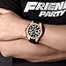 MEGIR M en Sports Quartz Wrist Watch Analogue Chronograph Luminous Auto Calendar with Black Silicone Band Rose Gold Alloy Case