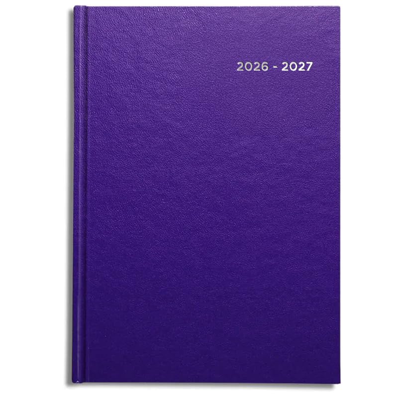 Academic Diary 2026-2027 A4 Week to View by Pirongs | Mid year Diary 2026-2027 | A4 Diary, Hardback/Casebound Quality - Purple