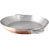 Mauviel M'Heritage 150 S 1.5mm Polished Copper & Stainless Steel Round Pan With Cast Stainless Steel Handles, 4.7-in, Made In France
