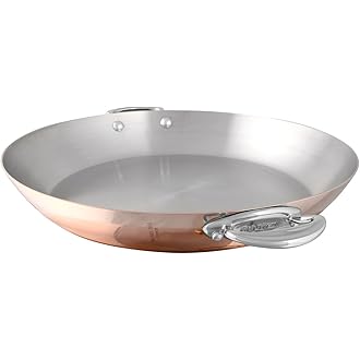 Mauviel M'Cook 5-Ply Polished Stainless Steel Round Pan