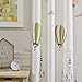 Melodieux Hot Air Balloon Window Thermal Insulated Grommet Top Curtains for Kids Room, 52 by 84 inch, Cream White (1 Panel)