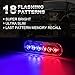 VKGAT 4pcs Sync Feature 6LED Car Truck Emergency Beacon Warning Hazard Flash Strobe Light Surface Mount (Red/Blue)thumb 1