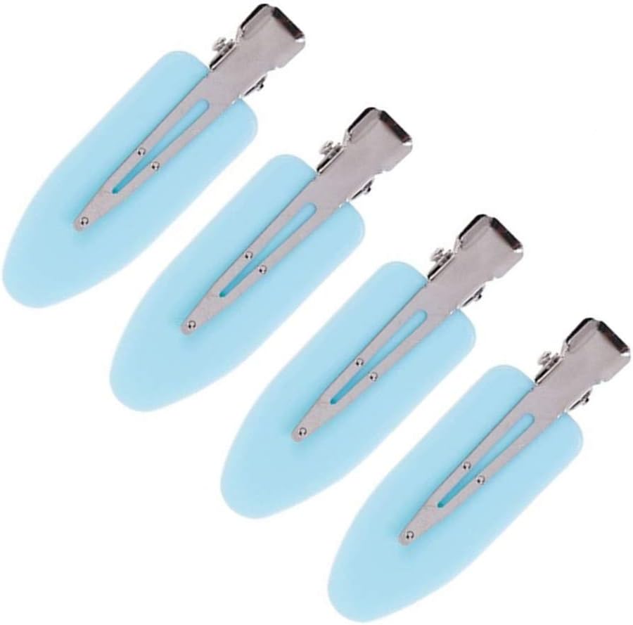 8 Pieces No Bend Hair Clips,Plastic Hair Pins Clamps Curl Clips No