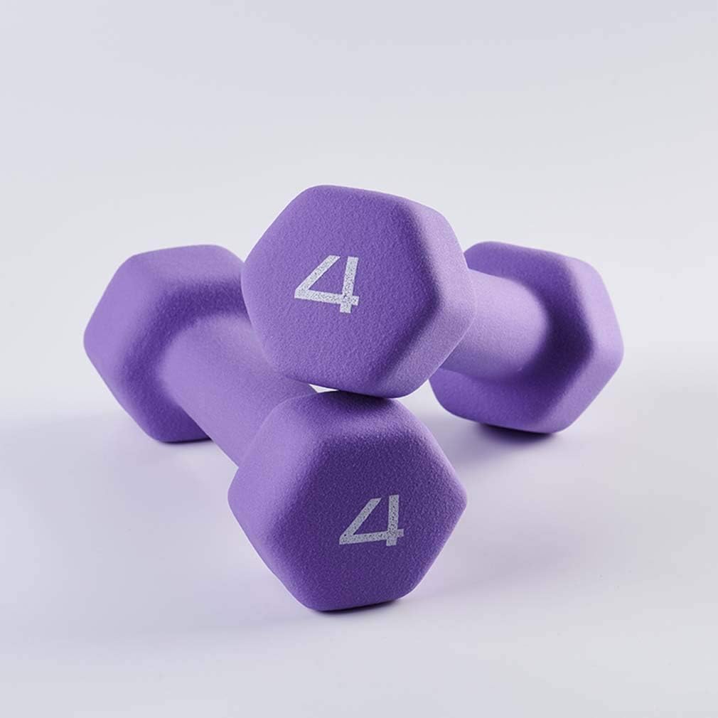 Bueuwe Dumbbells Weight Set, Cast Iron Hex Dumbbell for Child Women and Men, Available 1LB-10LB, Exercise Weights for Core and Strength Training,4lb